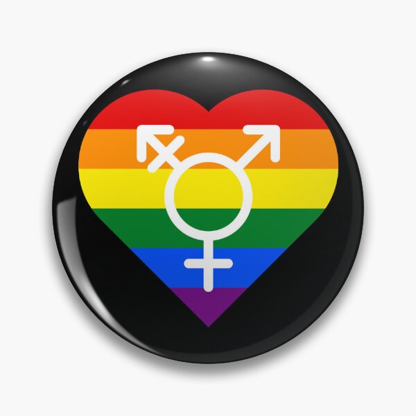 Item preview, Rainbow Pride Heart with Transgender Symbol designed and sold by everything4eva.