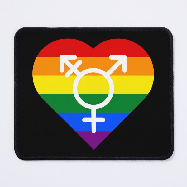 Item preview, Rainbow Pride Heart with Transgender Symbol designed and sold by everything4eva.