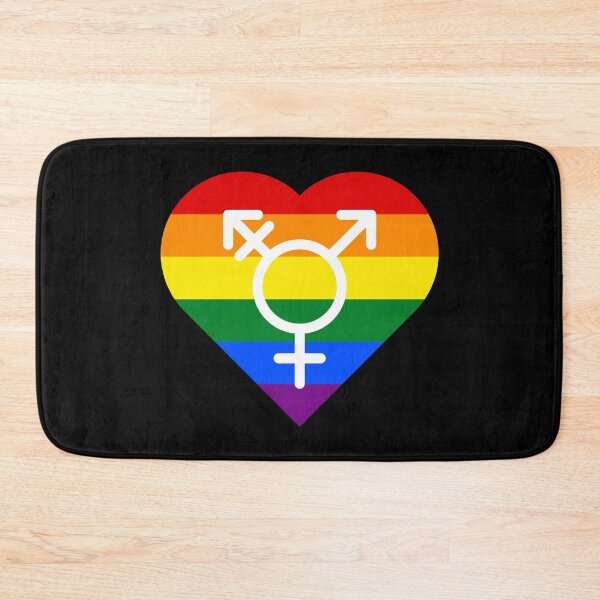 Item preview, Rainbow Pride Heart with Transgender Symbol designed and sold by everything4eva.