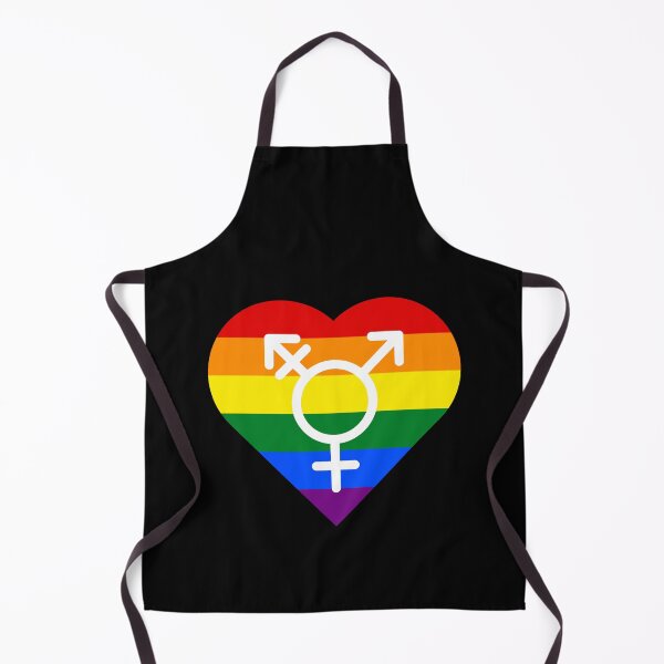 Item preview, Rainbow Pride Heart with Transgender Symbol designed and sold by everything4eva.