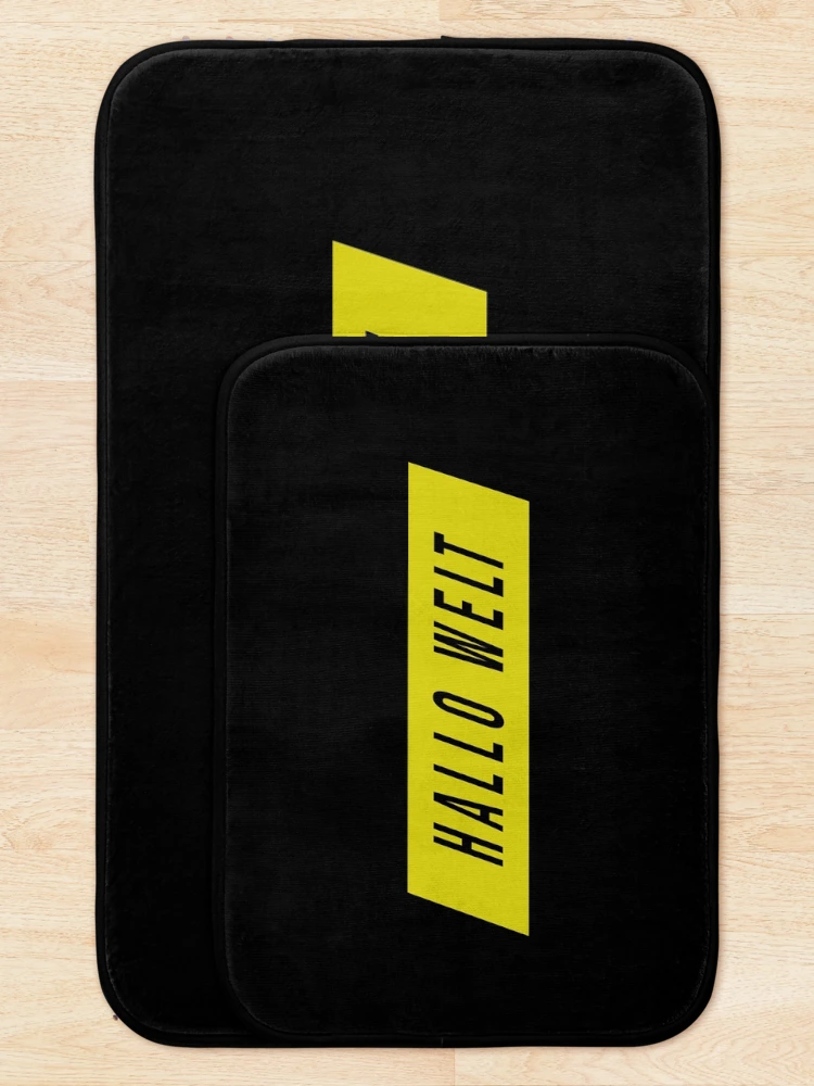 Thumbnail 5 of 6, Bath Mat, Hallo Welt-Hello World-Python Code designed and sold by FridPix.