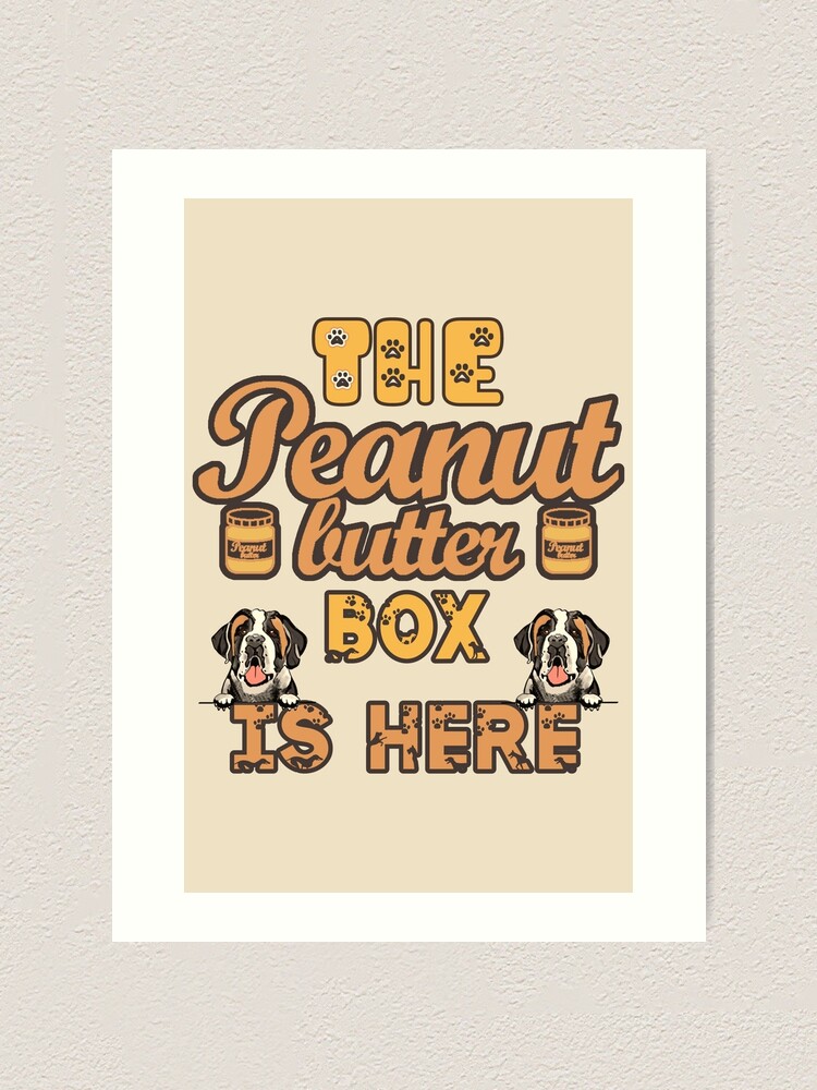 The Peanut Butter Box Is Here: Doggy Duo Version Funny St. Bernard Dog  Commercial Humor Pet Mat for Sale by JoyOfHopeStore