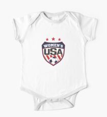 Frauen USA Fußball Schild Baby Body Kurzarm