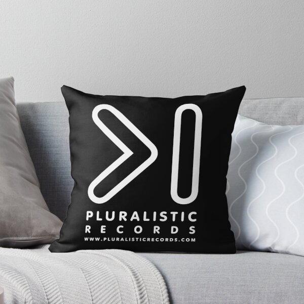 PLR WHITE LOGO Throw Pillow