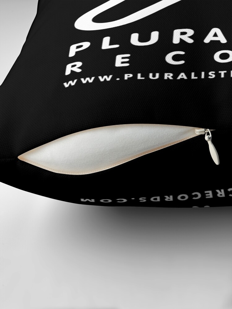 Thumbnail 2 of 4, Pillow, PLR WHITE LOGO designed and sold by PLRecords.