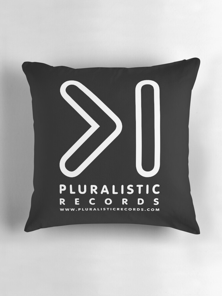Thumbnail 3 of 4, Pillow, PLR WHITE LOGO designed and sold by PLRecords.