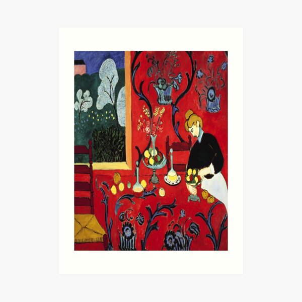 "The Dessert: Harmony In Red (The Red Room)-Henri Matisse" Art Print ...