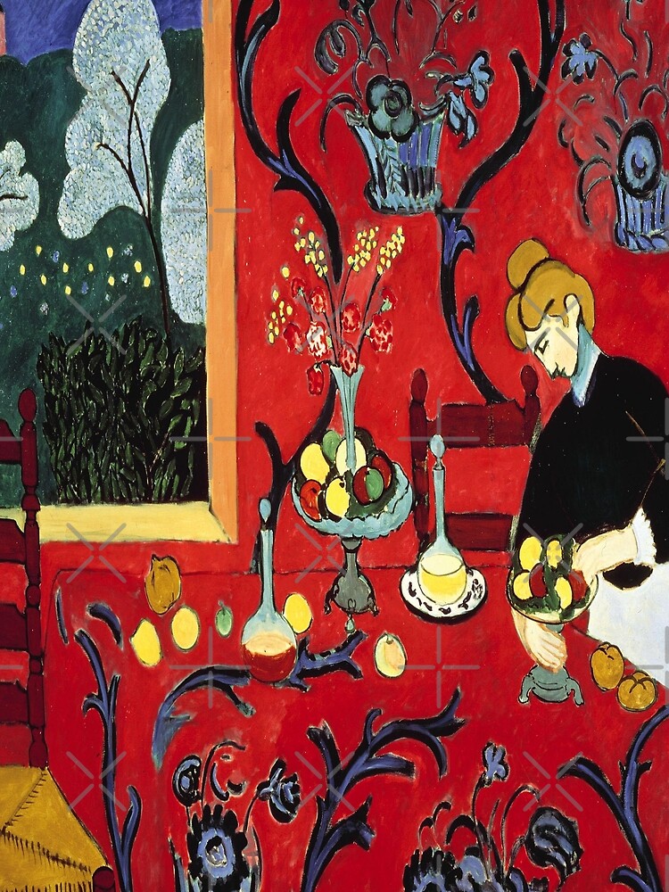 The Dessert: Harmony in Red (The Red Room)-Henri Matisse