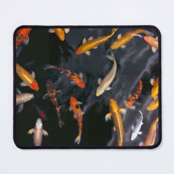 Item preview, Koi fish swimming in a dark pond designed and sold by ebrawne.