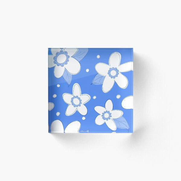 Item preview, Spring Flower Pattern Blue designed and sold by Claudia McBain.