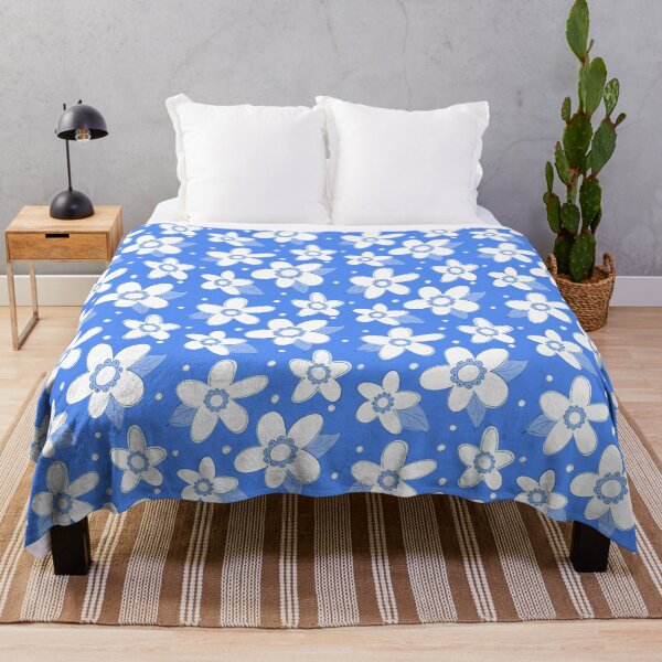Item preview, Spring Flower Pattern Blue designed and sold by Claudia McBain.
