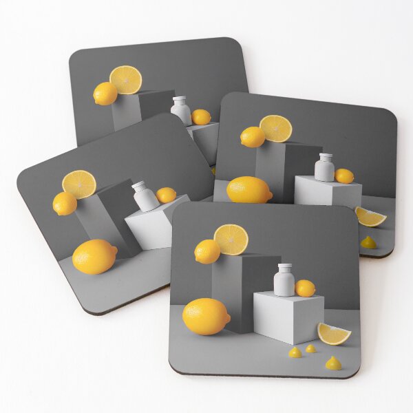 Item preview, Modern still life artwork, angular shapes with lemons designed and sold by Dance Vibes: Blingit Studios.