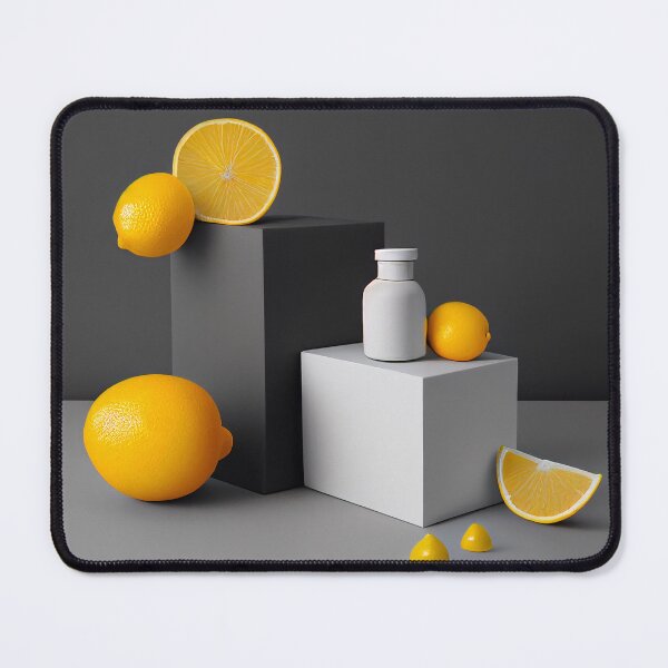 Item preview, Modern still life artwork, angular shapes with lemons designed and sold by Dance Vibes: Blingit Studios.