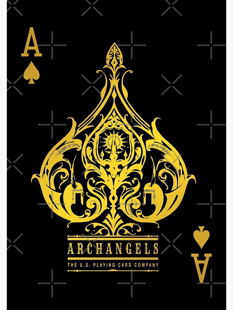 Cool Gold Ace Playing Cards Single Ace Of Spades Poster