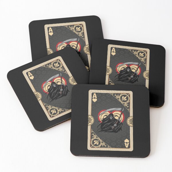 Artikelvorschau, Sensenmann-Herz-Ass-Poker-Spielkarte entworfen und verkauft von theprof2021.