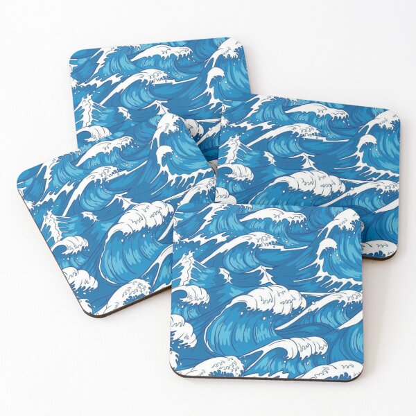 Item preview, Waves Japanese Art Pattern designed and sold by noiramcreates.