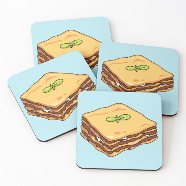 Item preview, Lasagna cartoon illustration designed and sold by Misscartoon.