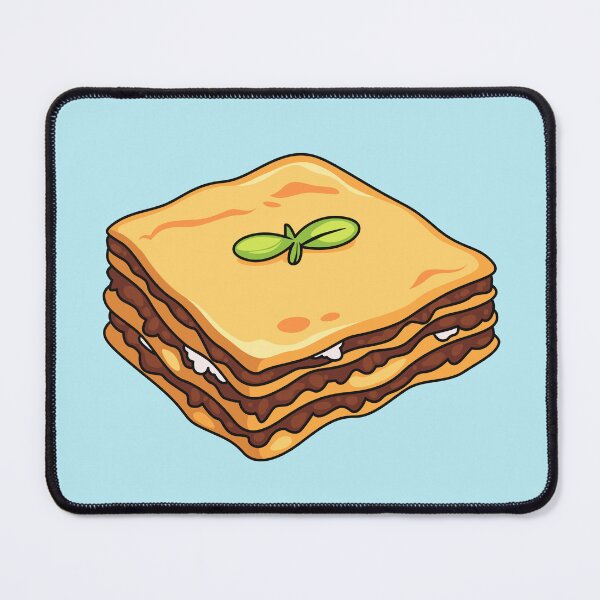 Item preview, Lasagna cartoon illustration designed and sold by Misscartoon.
