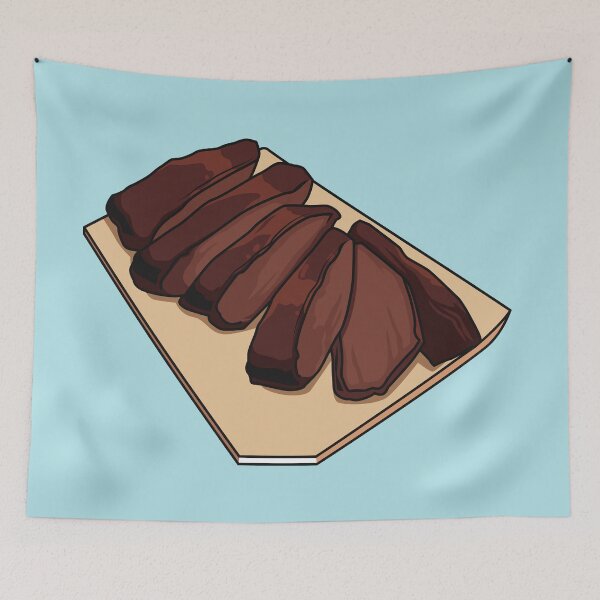Item preview, Beef brisket cartoon illustration designed and sold by Misscartoon.