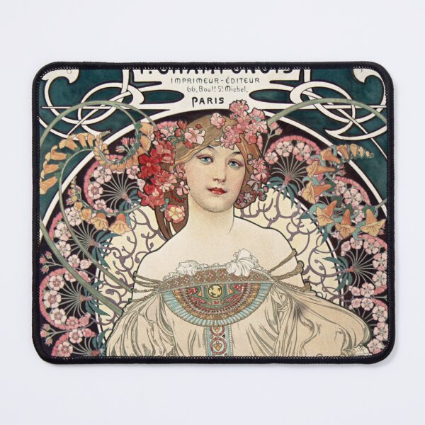 Item preview, Alfonse Mucha Art Nouveau Vintage woman illustration, Elegant Beauty - Alphonse Mucha Inspired Art designed and sold by RaspberryEM.
