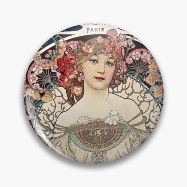 Item preview, Alfonse Mucha Art Nouveau Vintage woman illustration, Elegant Beauty - Alphonse Mucha Inspired Art designed and sold by RaspberryEM.