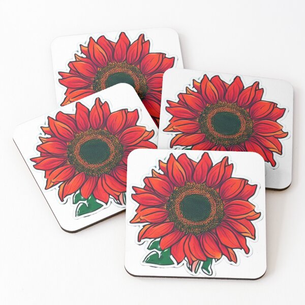 Item preview, Red Sunflower Bud  01 designed and sold by CheeseBlueprint.