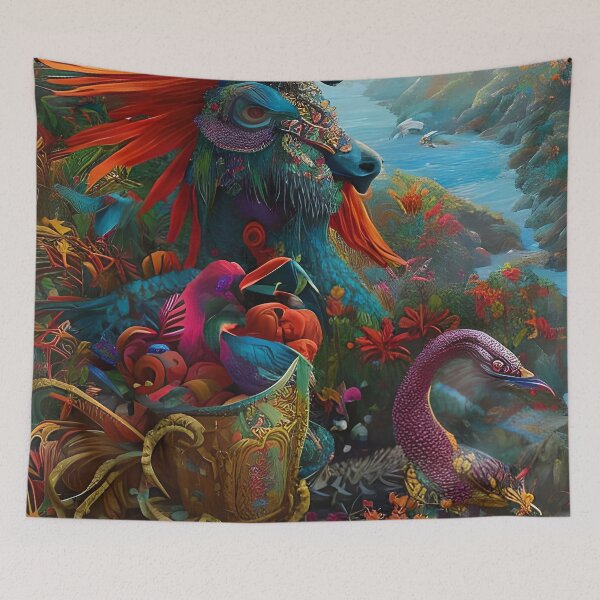 Item preview, Chambala Waters of Paradise Surrealist painting like digital art of The Sea of Chaos Surrealist style designed and sold by Ataraxia  Apparel.