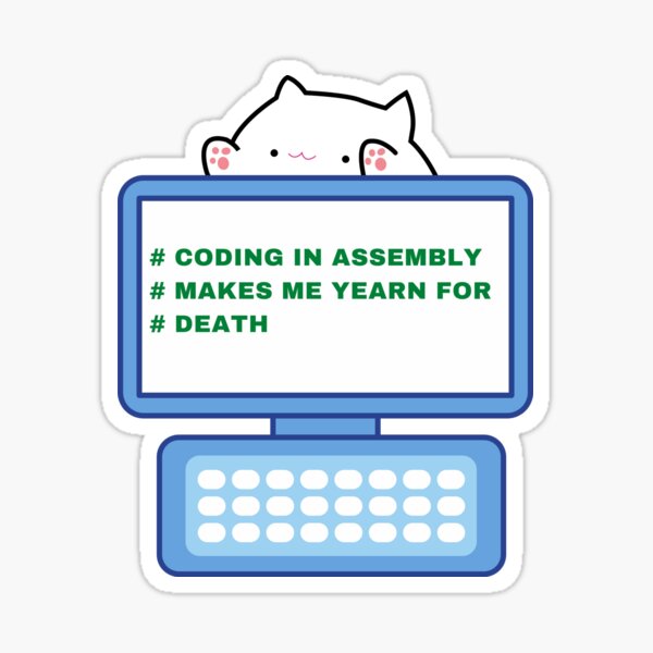 Artikel-Vorschau von Assemblersprache Cat, designt und verkauft von Loser4LifeClub.