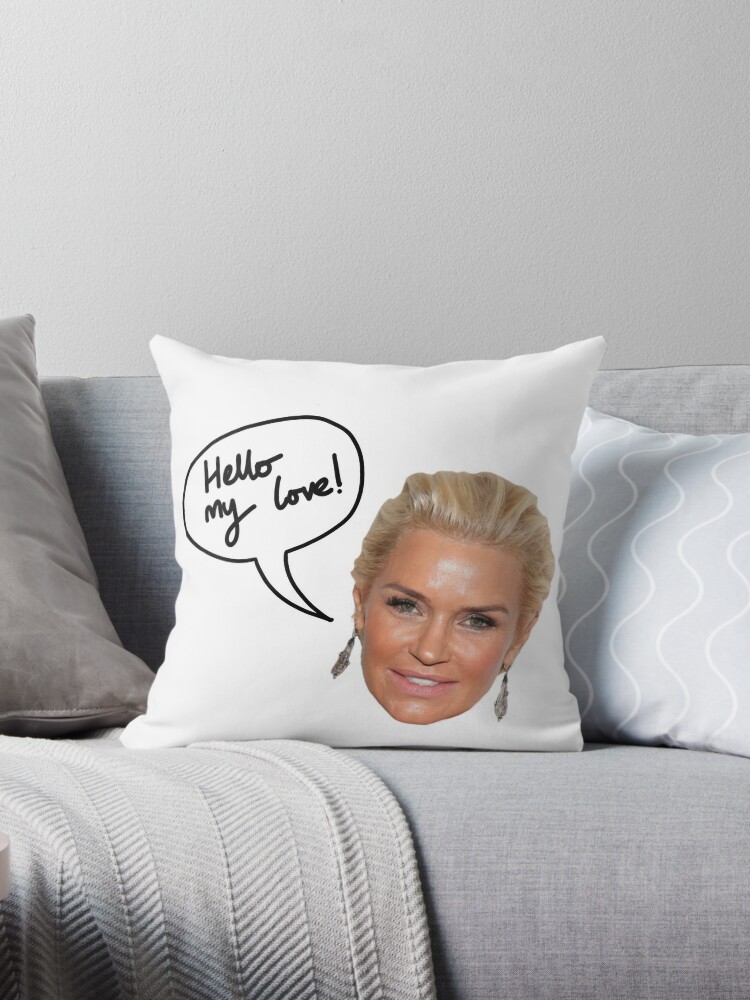 Yolanda Foster Hadid Hello My Love Throw Pillow By Conandoodles