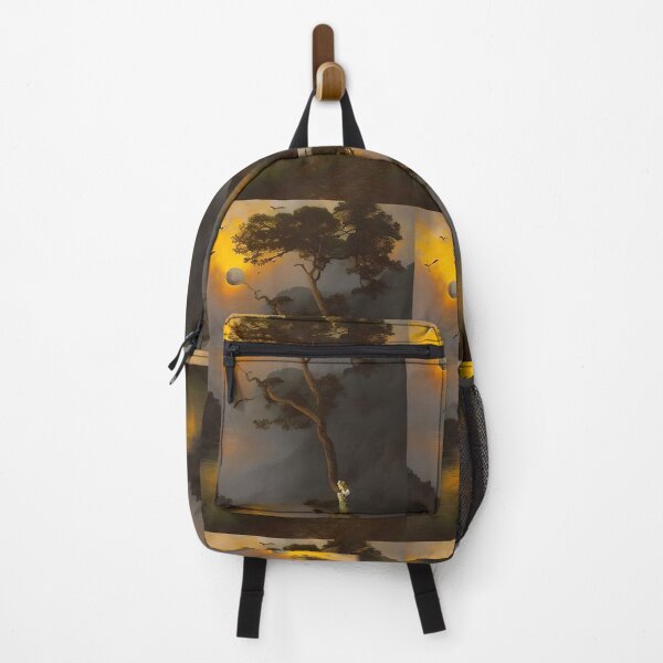 Item preview, Surreal Tranquil Dark Landscape Lonely with Waters and a Tree by the Mountains designed and sold by Ataraxia Apparel.