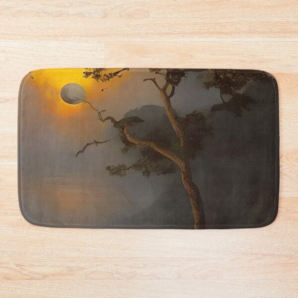 Item preview, Surreal Tranquil Dark Landscape Lonely with Waters and a Tree by the Mountains  designed and sold by Ataraxia  Apparel.