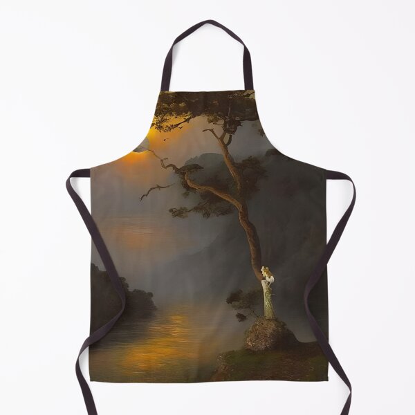 Item preview, Surreal Tranquil Dark Landscape Lonely with Waters and a Tree by the Mountains designed and sold by Ataraxia Apparel.