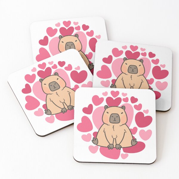Item preview, Capybara Loves With Lot of Hearts Valentines Day designed and sold by artbybiyan.