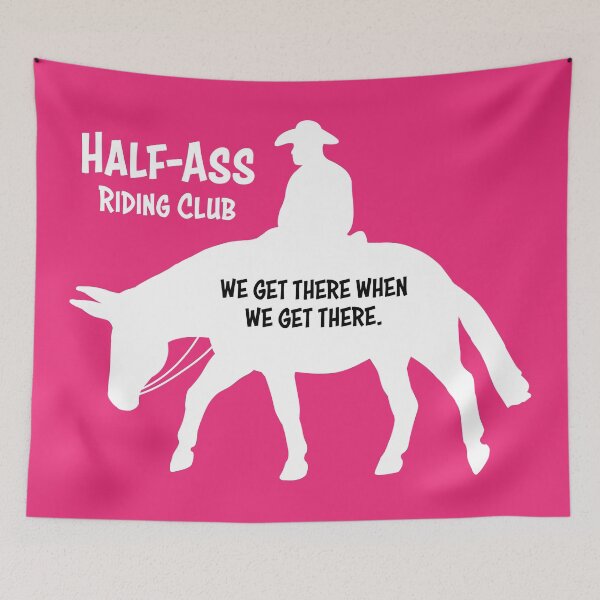 Item preview, Mule Riding Club Version 2 - White - MALE RIDER designed and sold by Melissa Bradshaw.