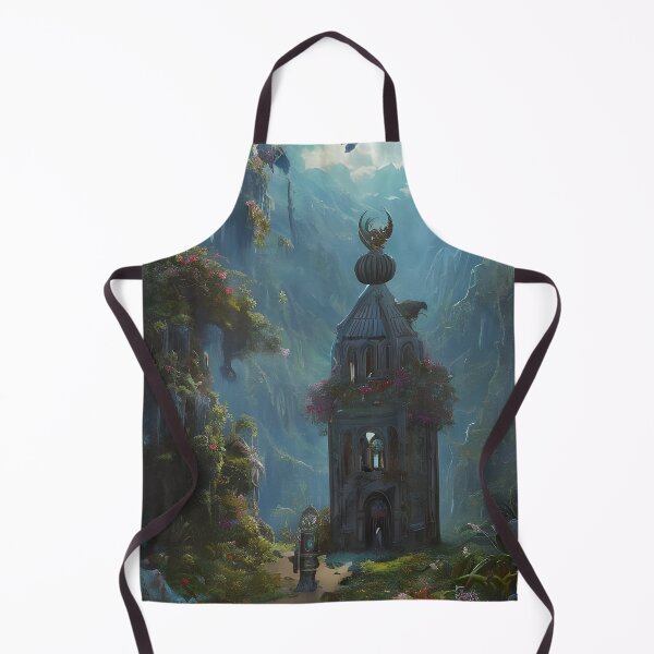 Item preview, Surreal Magical Tower in Beautiful Landscape with Birds, and Trees by the Mountains  designed and sold by Ataraxia  Apparel.