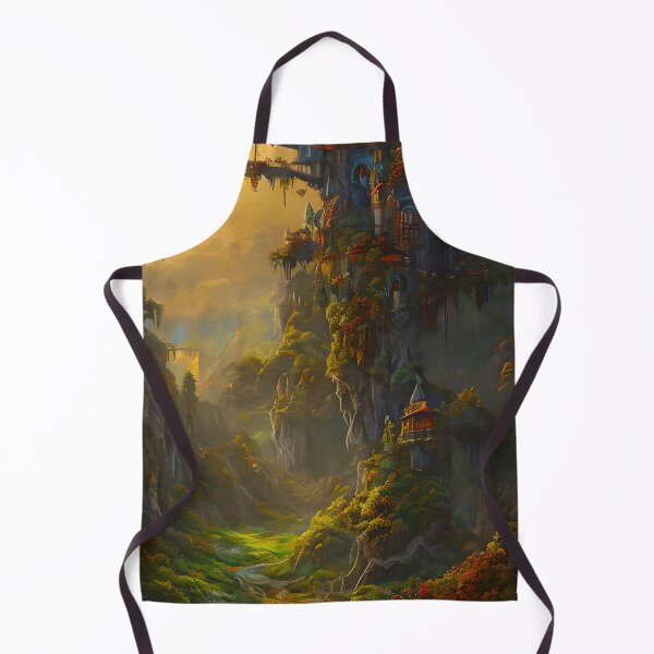 Item preview, Surreal Magical Tower in Beautiful Landscape with Birds, and Trees by the Mountains under the Moon  designed and sold by Ataraxia  Apparel.
