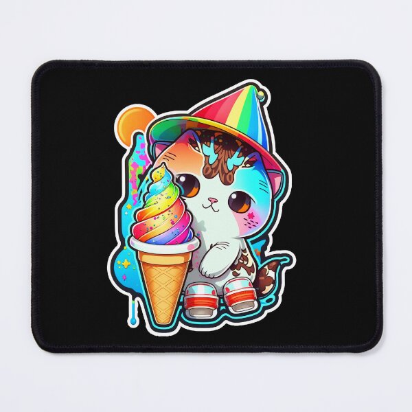Item preview, Cat chibi kawaii colorful cartoon adorable animals sticer  designed and sold by FunArt4You.