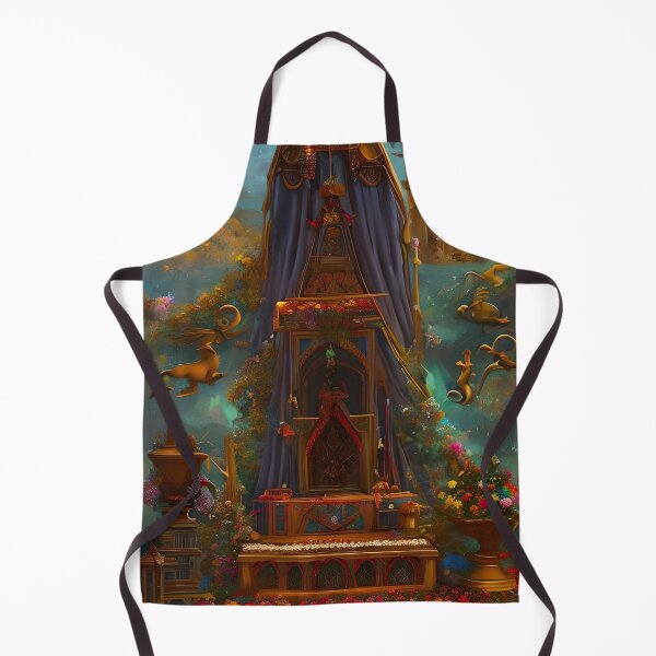 Item preview, Surreal Magical Alter and Tower in Beautiful Landscape with Birds, and Flowers by the Mountains designed and sold by Ataraxia Apparel.
