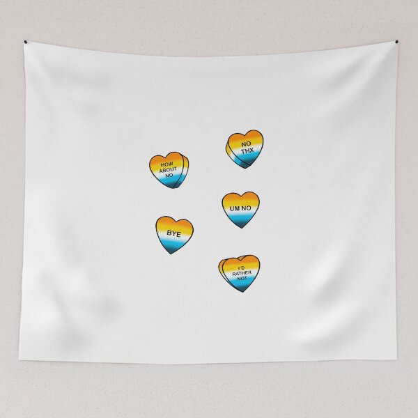 Item preview, Aroace candy hearts flag designed and sold by juhsmin.
