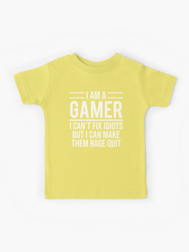 Funny Gamer Rage Quit Stick Figure Gaming Sarcastic Meme Pullover Kids  Sweatshirt