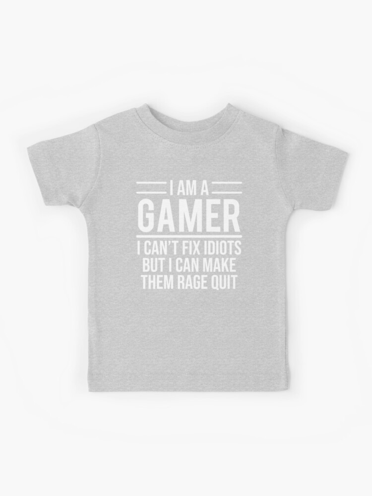 Funny Gamer Rage Quit Stick Figure Gaming Sarcastic Meme Pullover Kids  Sweatshirt