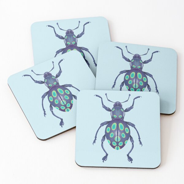 Item preview, Rainbow Weevil with Blue Spots designed and sold by narwhalwall.