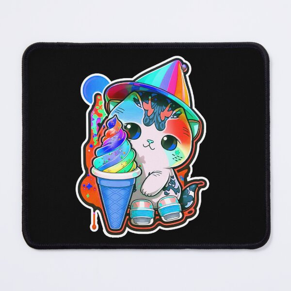 Item preview, Cat chibi kawaii colorful cartoon adorable animals sticer  designed and sold by FunArt4You.