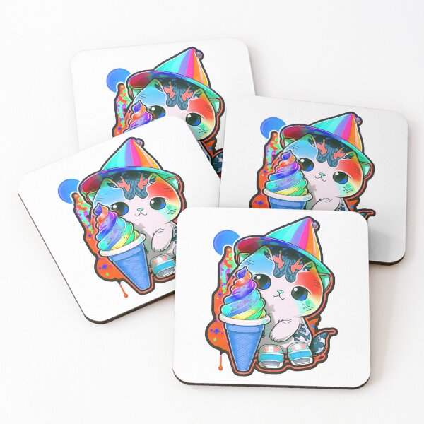 Item preview, Cat chibi kawaii colorful cartoon adorable animals sticer  designed and sold by FunArt4You.