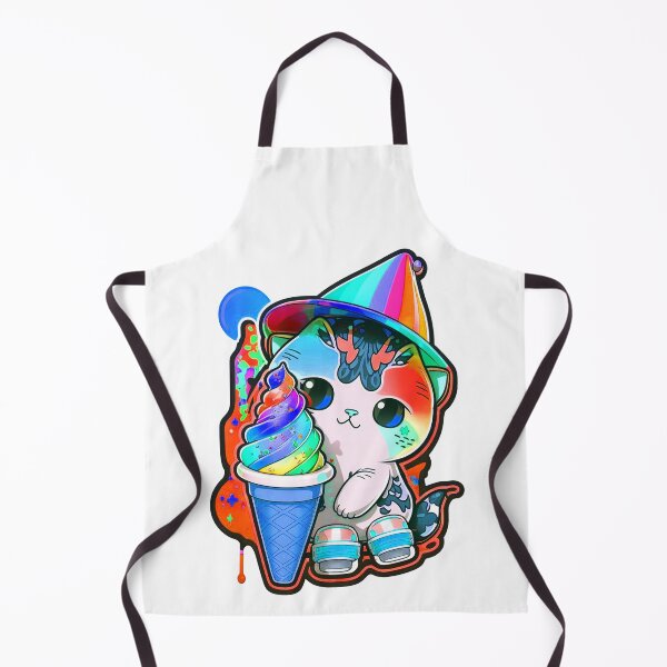 Item preview, Cat chibi kawaii colorful cartoon adorable animals sticer designed and sold by FunArt4You.