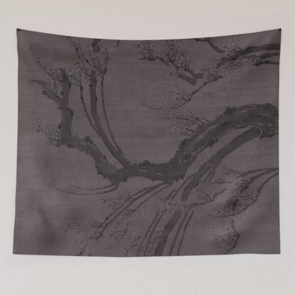 Item preview, Charcoal Grey Black Zhang You 15th Century Antique Chinese Art Square Cropped Ink Antique Painting designed and sold by kattakitty.