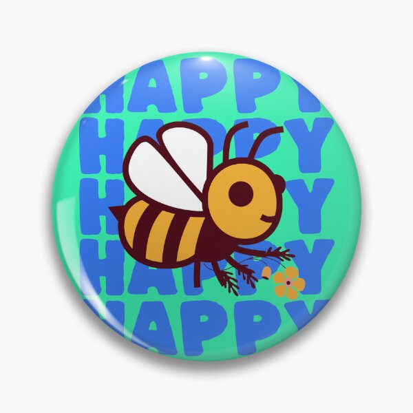 Item preview, Bee Happy, Funny Bee Pun designed and sold by vystudio.