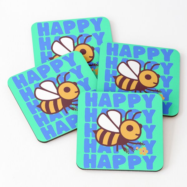 Item preview, Bee Happy, Funny Bee Pun designed and sold by vystudio.