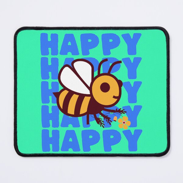 Item preview, Bee Happy, Funny Bee Pun designed and sold by vystudio.