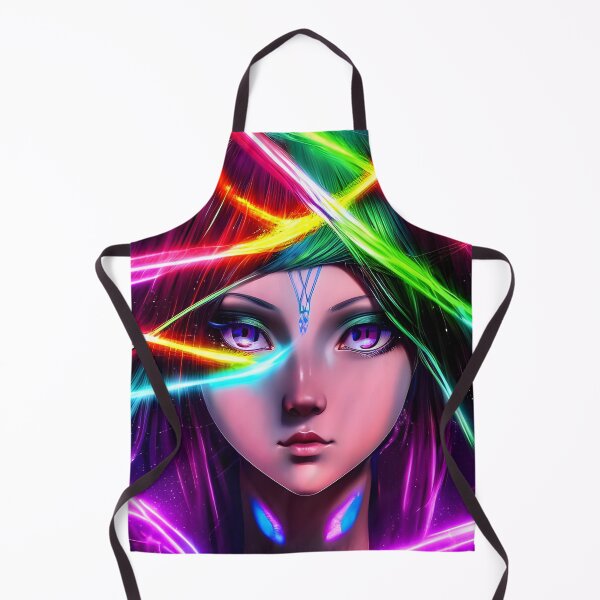 Item preview, Anime girl from the future in laser hologram style - rainbow colors designed and sold by Dalive.